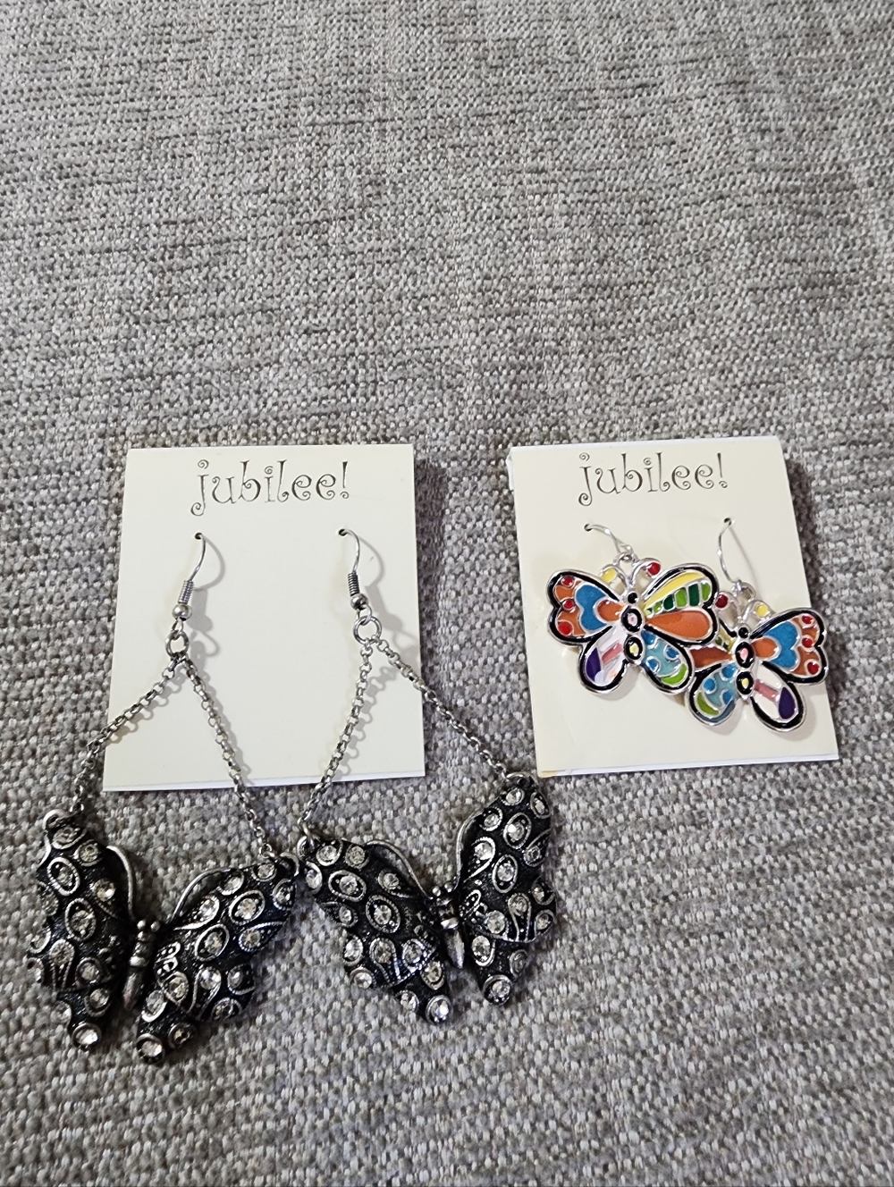 Butterfly Earrings- Set Of Two